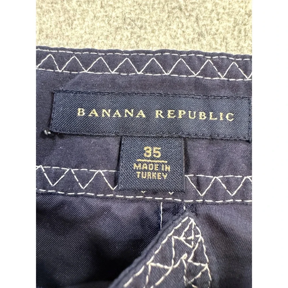 Banana Republic Board Shorts Mens 35 Navy Blue Floral‎ Hibiscus Tropical Surf